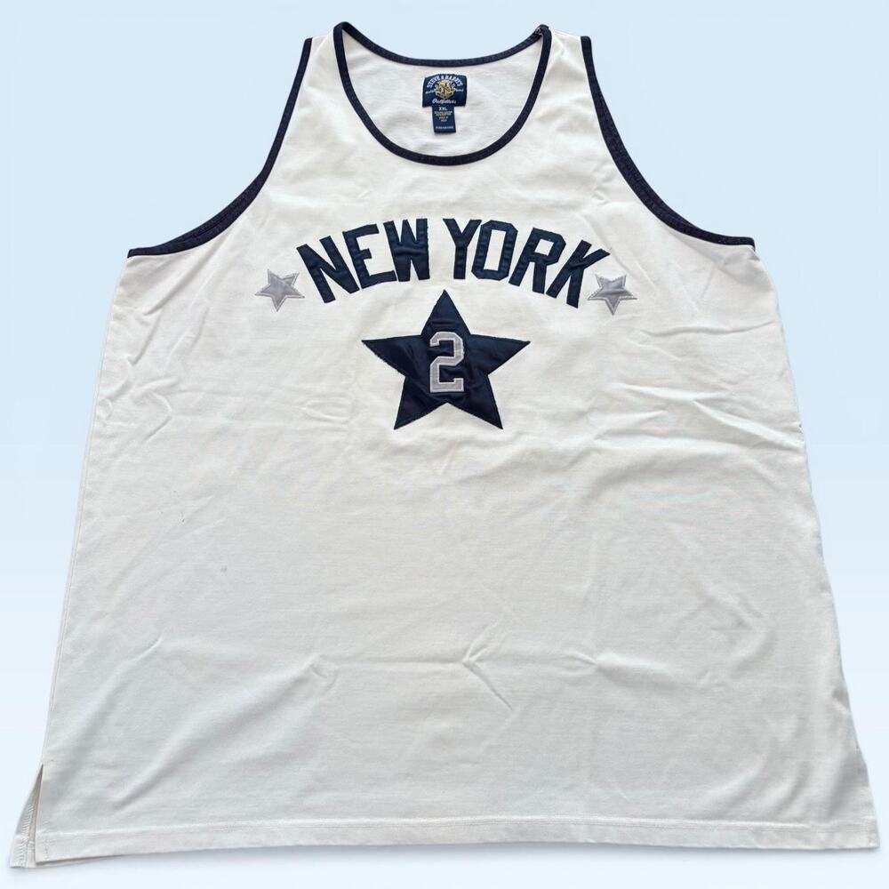 Steve & Barry's Shirt Mens 2XL White New York 2 Star Jersey Graphic Tank Top